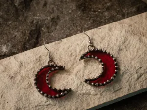 Red transparent Space Crescents