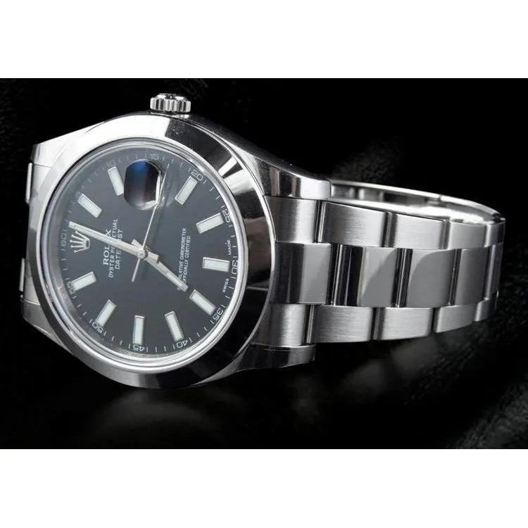 Rolex Date Just Ii 41 Mm Mens Watch Smooth Bezel Ss Bracelet
