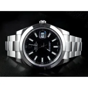 Rolex Date Just Ii 41 Mm Mens Watch Smooth Bezel Ss Bracelet