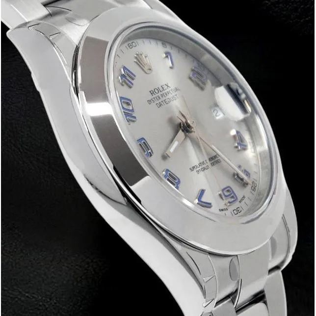 Rolex Date Just Ii Rhodium Dial Mens Watch 41 Mm Oyster Ss Bracelet