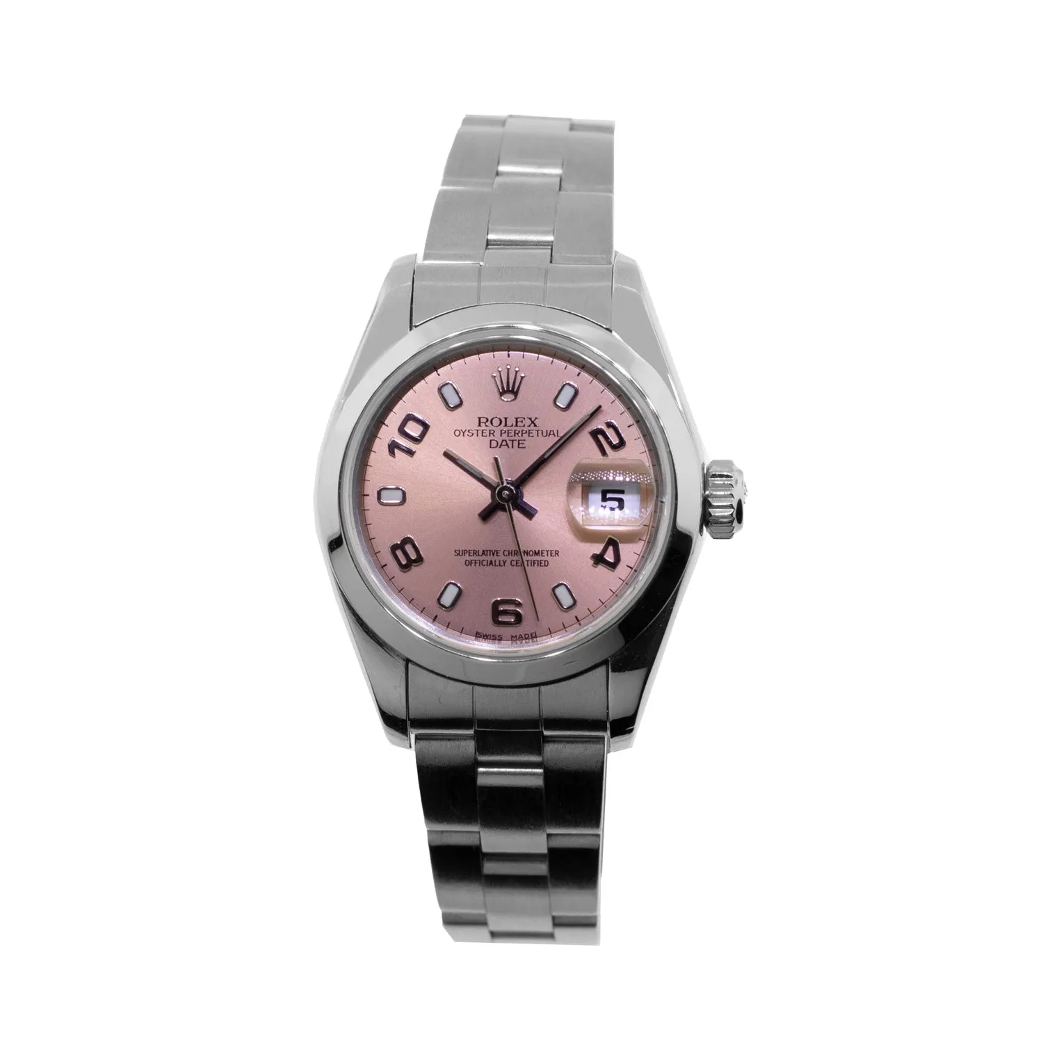 Rolex Datejust 26mm Stainless Steel Pink Arabic Index Dial 79160