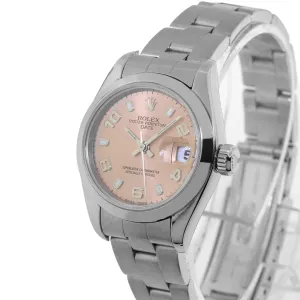 Rolex Datejust 26mm Stainless Steel Pink Arabic Index Dial 79160