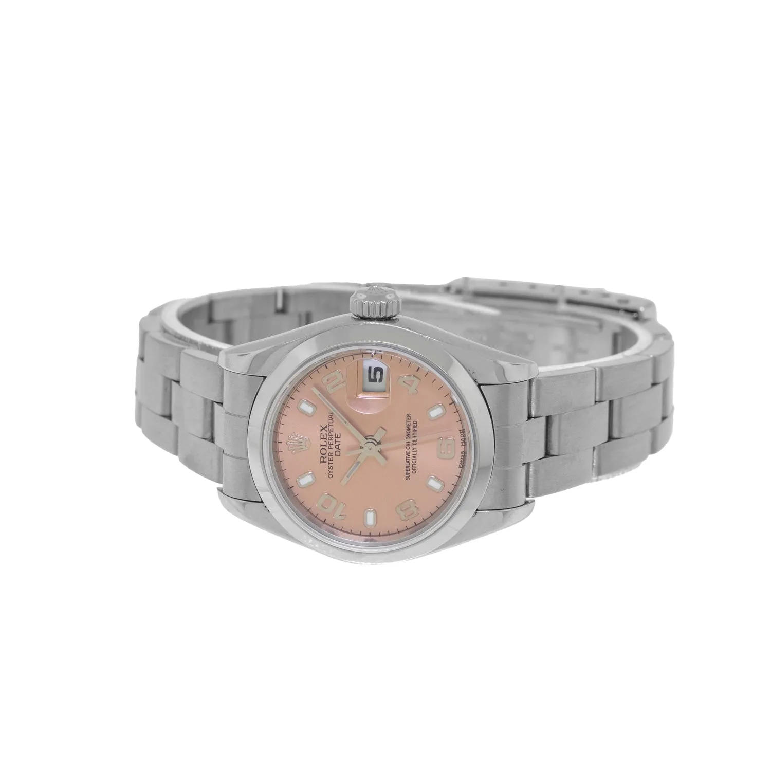 Rolex Datejust 26mm Stainless Steel Pink Arabic Index Dial 79160