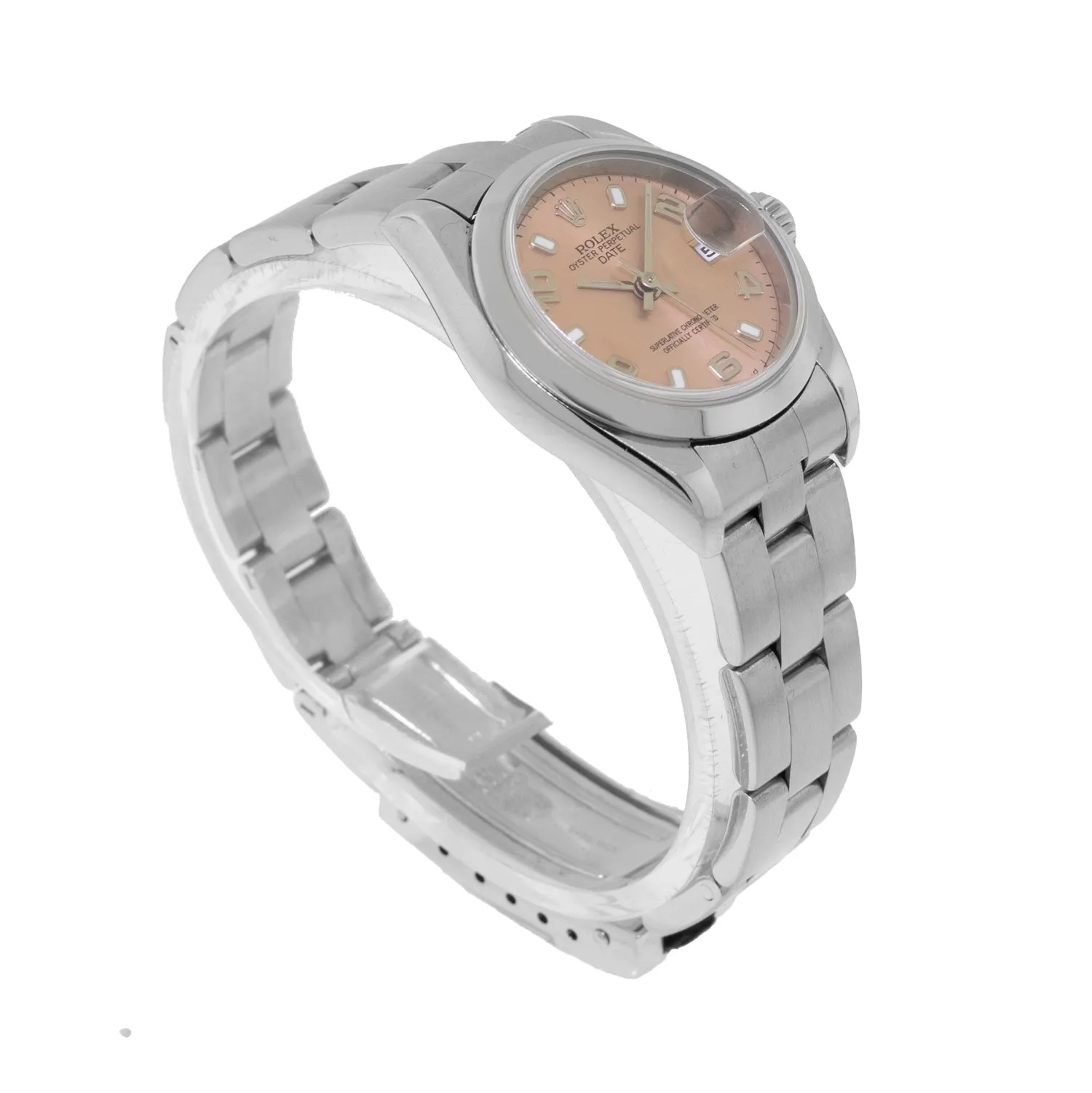 Rolex Datejust 26mm Stainless Steel Pink Arabic Index Dial 79160