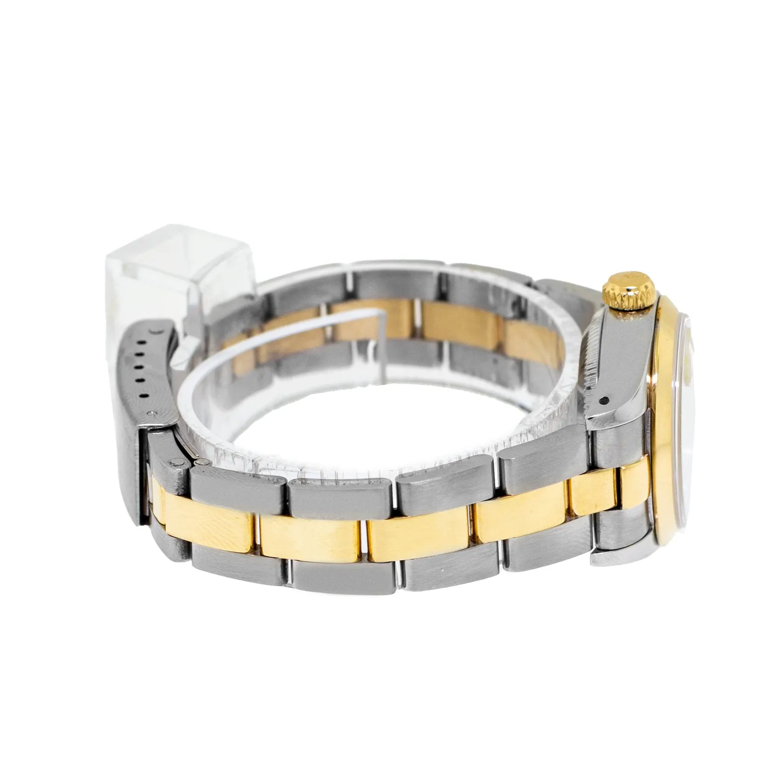 Rolex Datejust 26mm Yellow Gold & Steel Ivory Pyramid Roman Dial and Smooth Bezel 69163