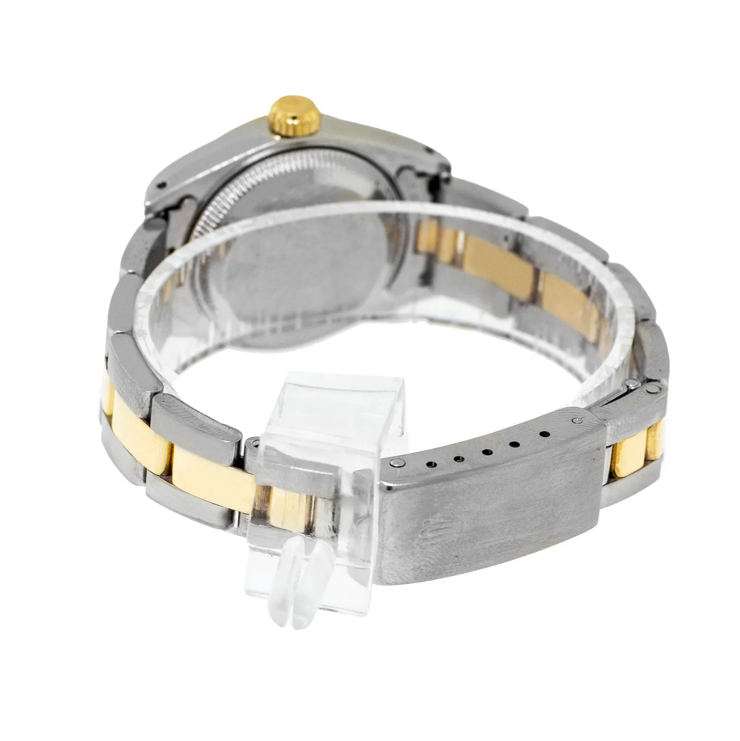 Rolex Datejust 26mm Yellow Gold & Steel Ivory Pyramid Roman Dial and Smooth Bezel 69163