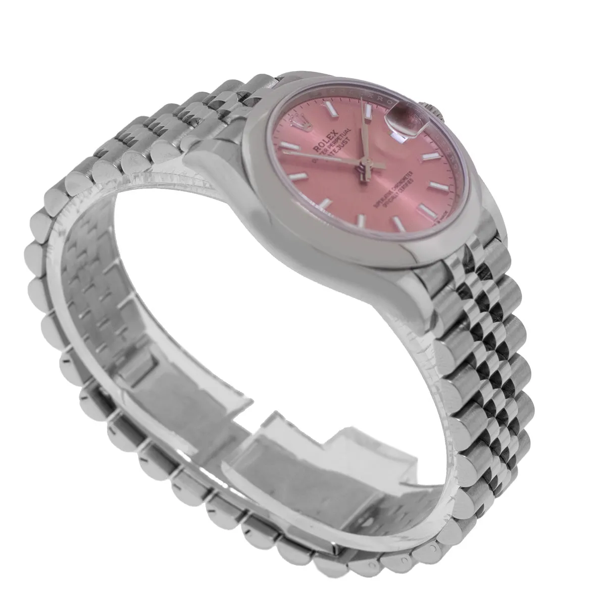Rolex Datejust 31mm Stainless Steel Pink Index Dial & Smooth Bezel 278240