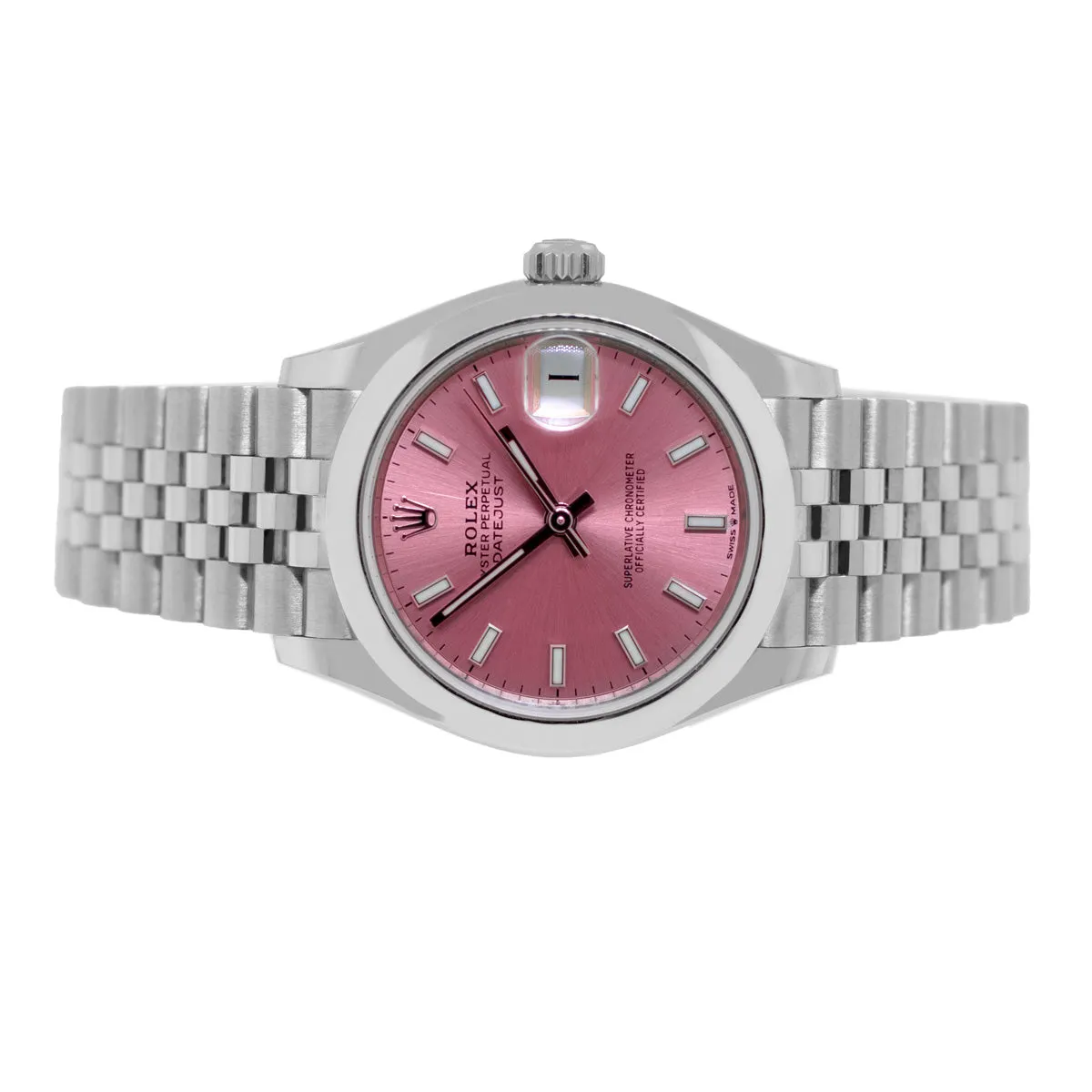 Rolex Datejust 31mm Stainless Steel Pink Index Dial & Smooth Bezel 278240