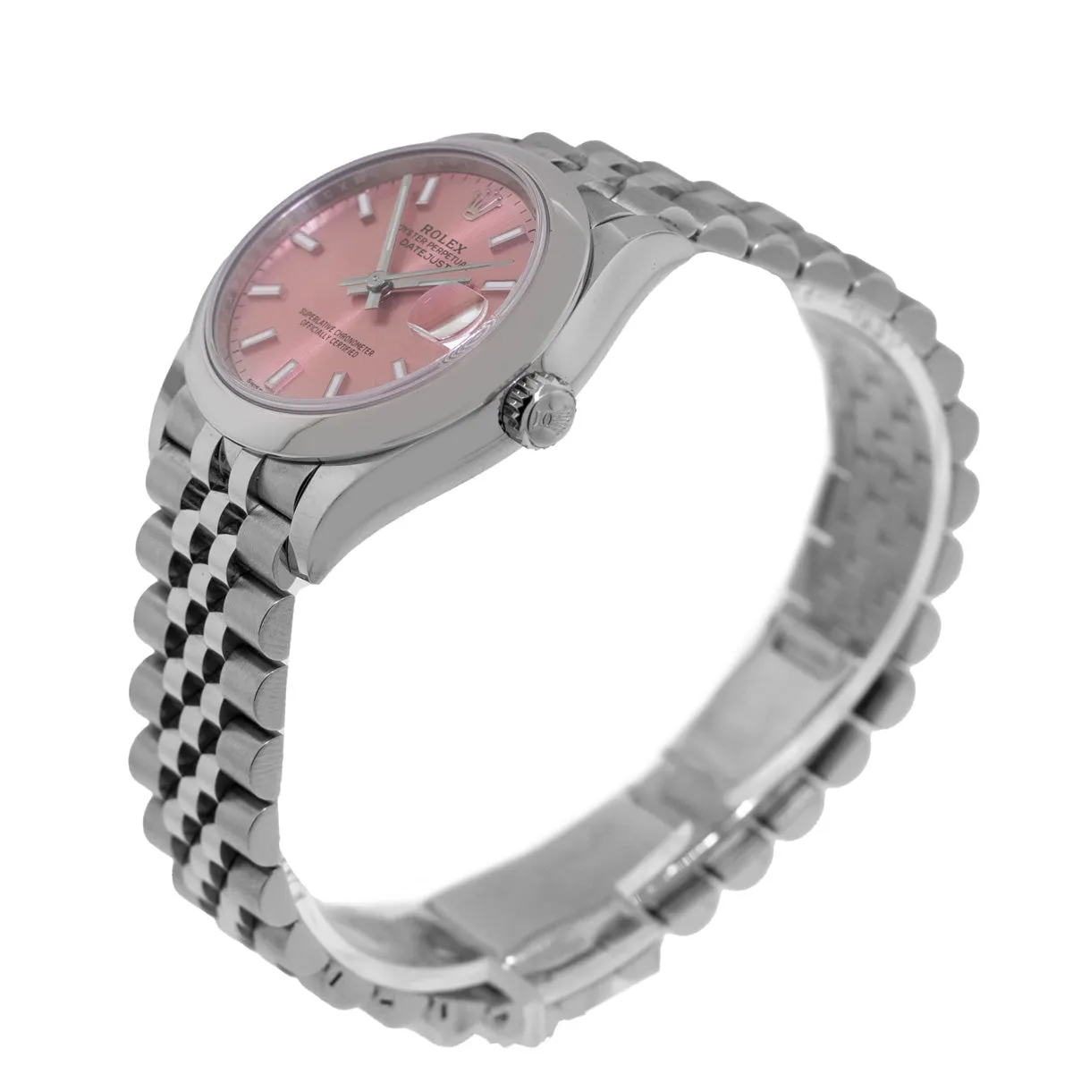 Rolex Datejust 31mm Stainless Steel Pink Index Dial & Smooth Bezel 278240
