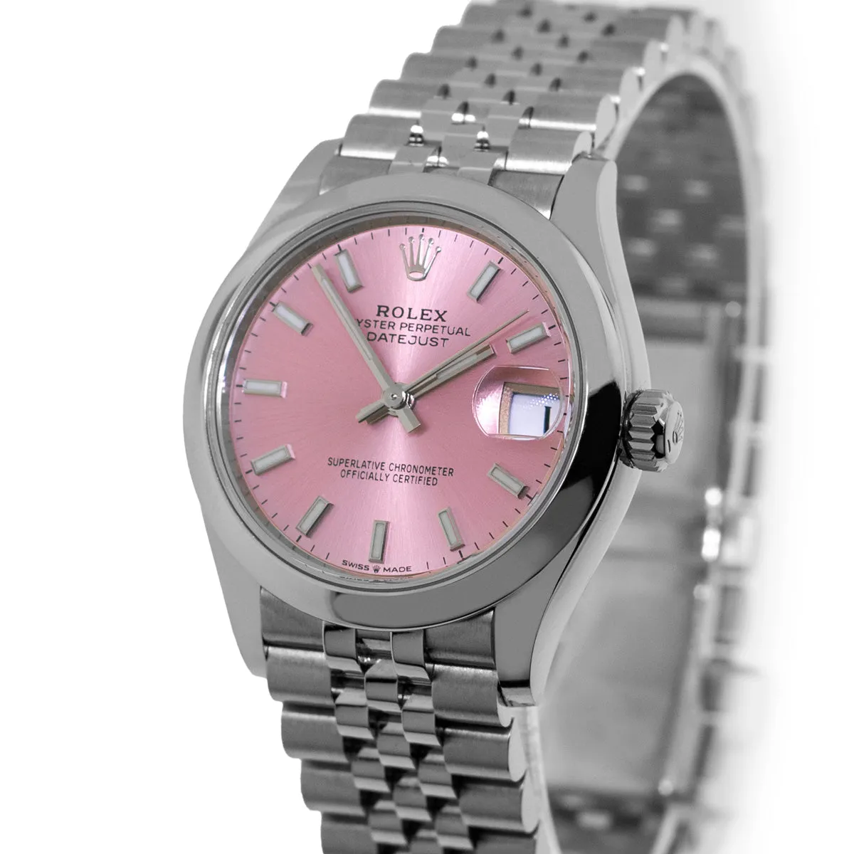 Rolex Datejust 31mm Stainless Steel Pink Index Dial & Smooth Bezel 278240