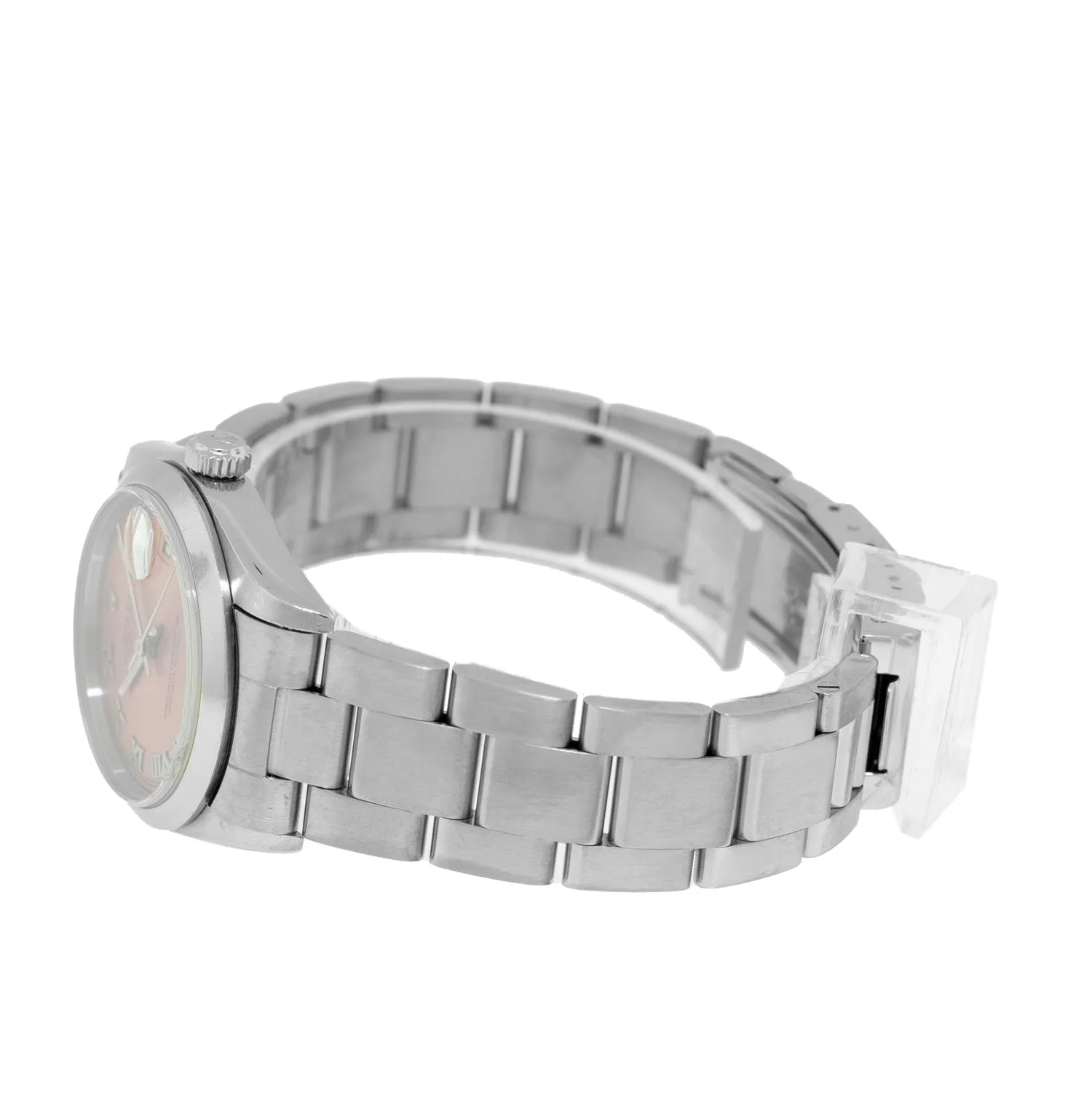 Rolex Datejust 31mm Stainless Steel Pink Roman Dial & Smooth Bezel 78240