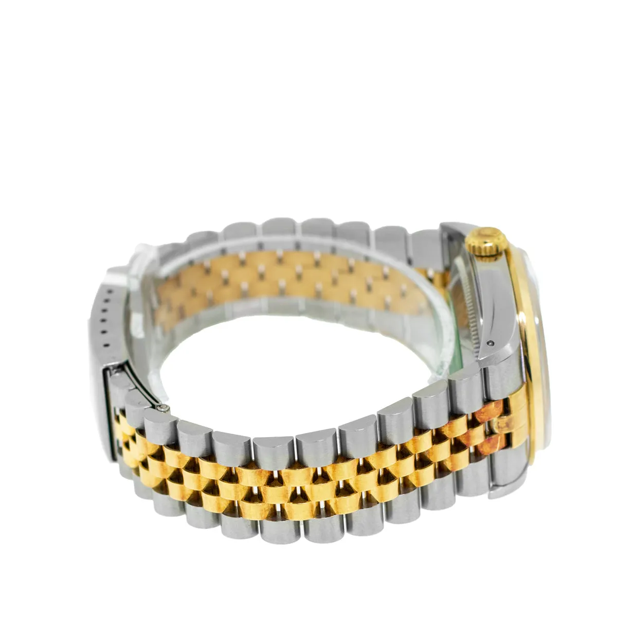 Rolex Datejust 36mm 18K Yellow Gold & Steel Champagne Index Dial Smooth Bezel 16203