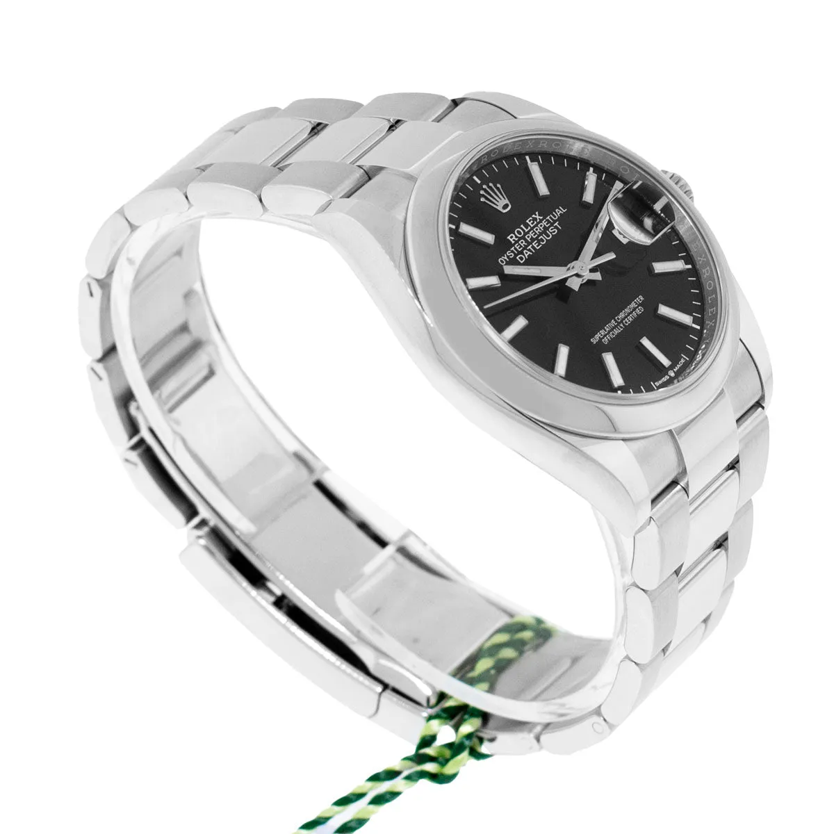 Rolex Datejust 36mm Stainless Steel Black Index Dial & Smooth Bezel 126200