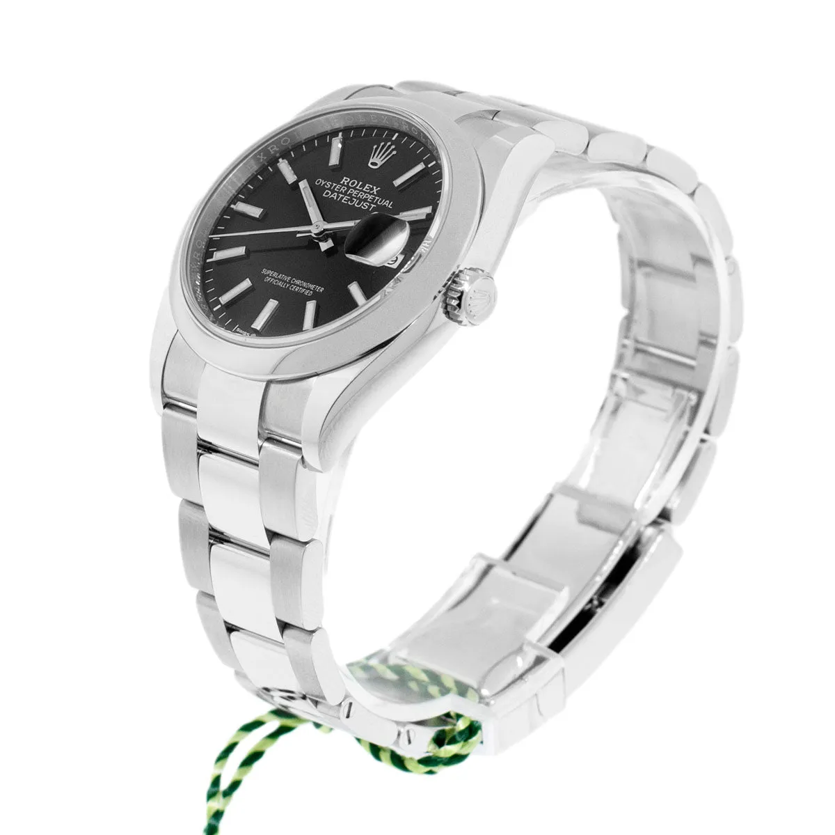 Rolex Datejust 36mm Stainless Steel Black Index Dial & Smooth Bezel 126200