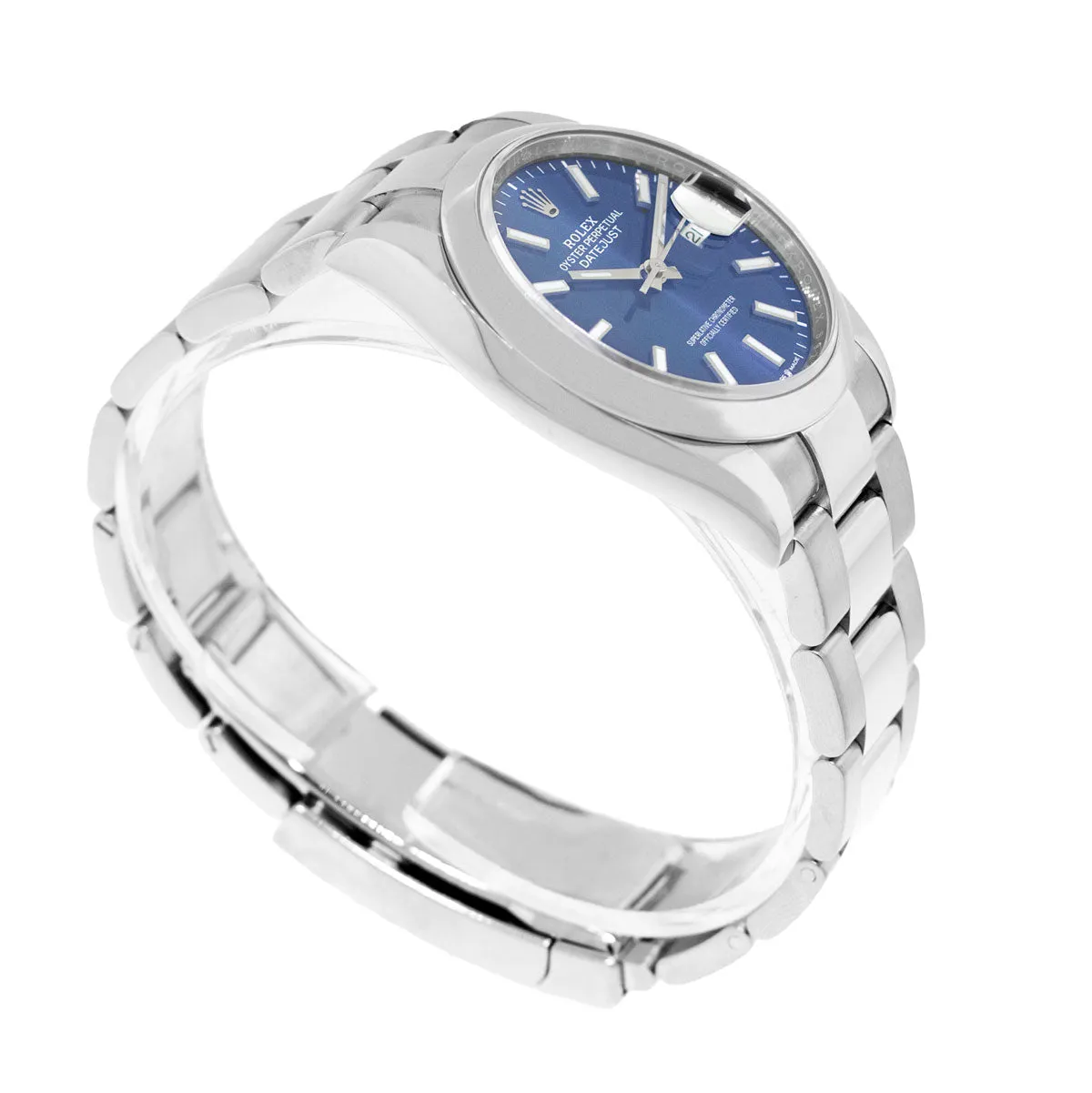 Rolex Datejust 36mm Stainless Steel Blue Index Dial & Domed Bezel 126200