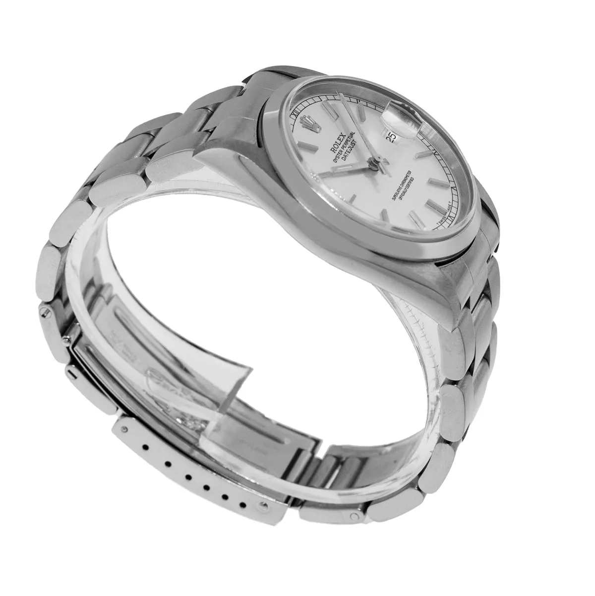 Rolex Datejust 36mm Stainless Steel Silver Index Dial & Smooth Bezel 16200