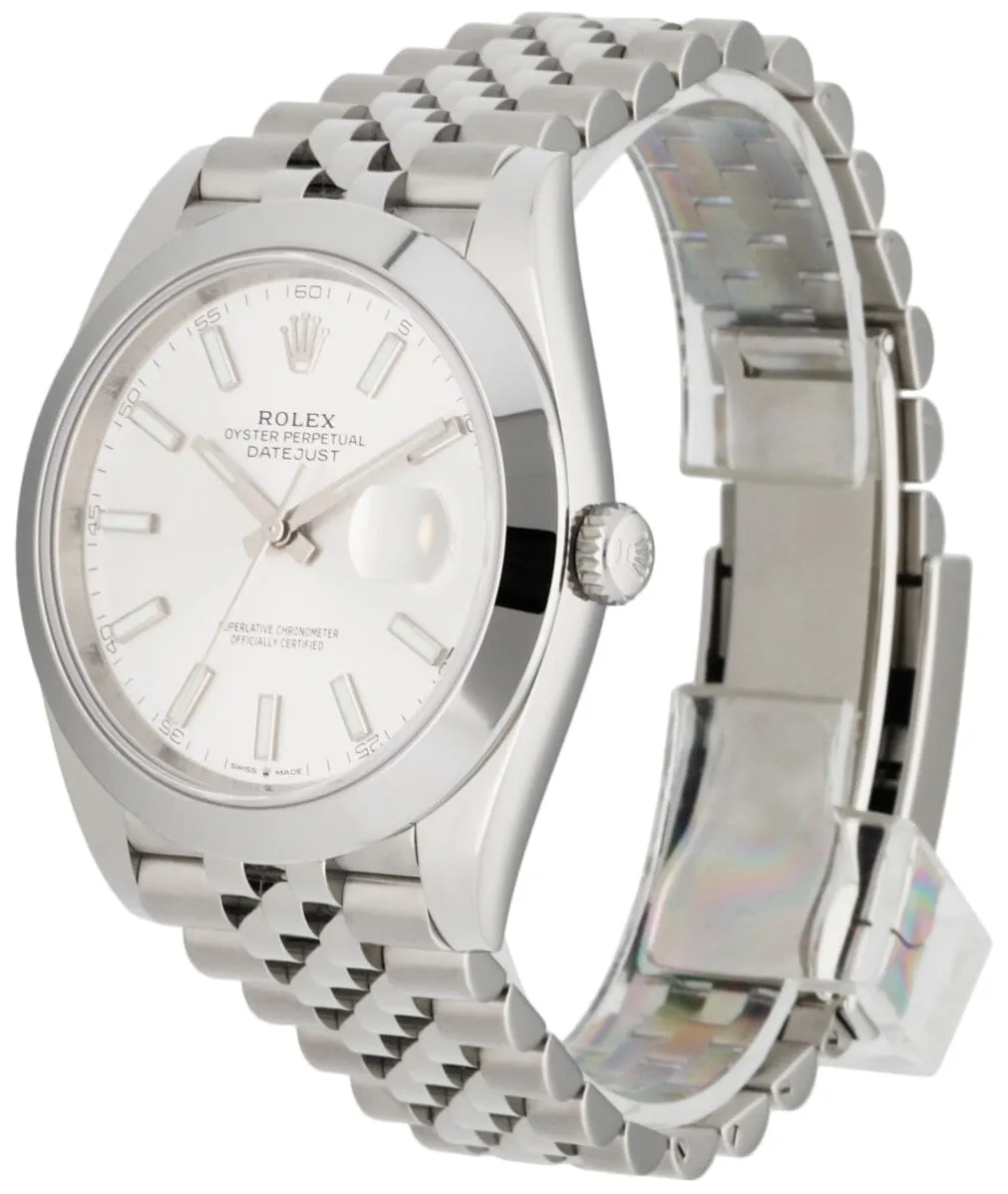 Rolex Datejust 41 126300 Silver Dial Mens Watch Box Papers