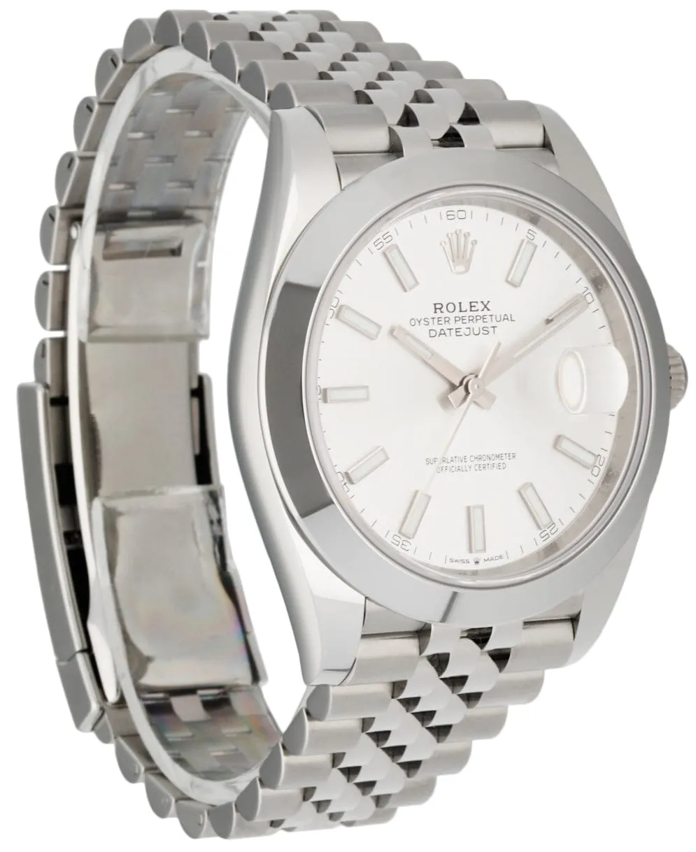Rolex Datejust 41 126300 Silver Dial Mens Watch Box Papers
