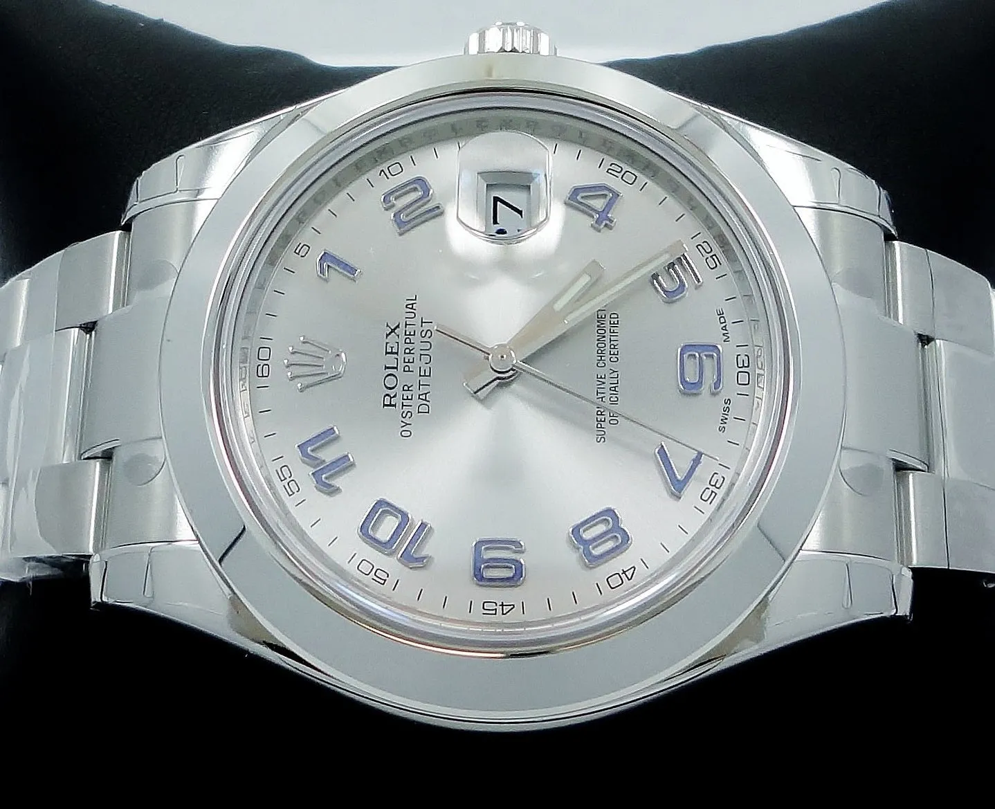 Rolex Datejust II 116300 41mm Oyster Silver Arabic Dial UNWRON FULLY STICKRED