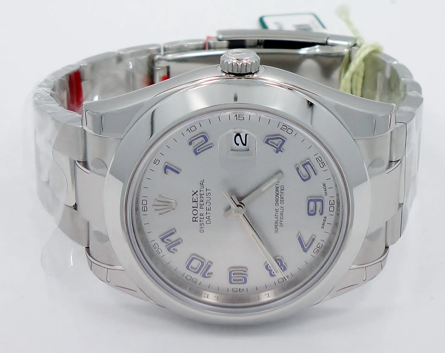 Rolex Datejust II 116300 41mm Oyster Silver Arabic Dial UNWRON FULLY STICKRED
