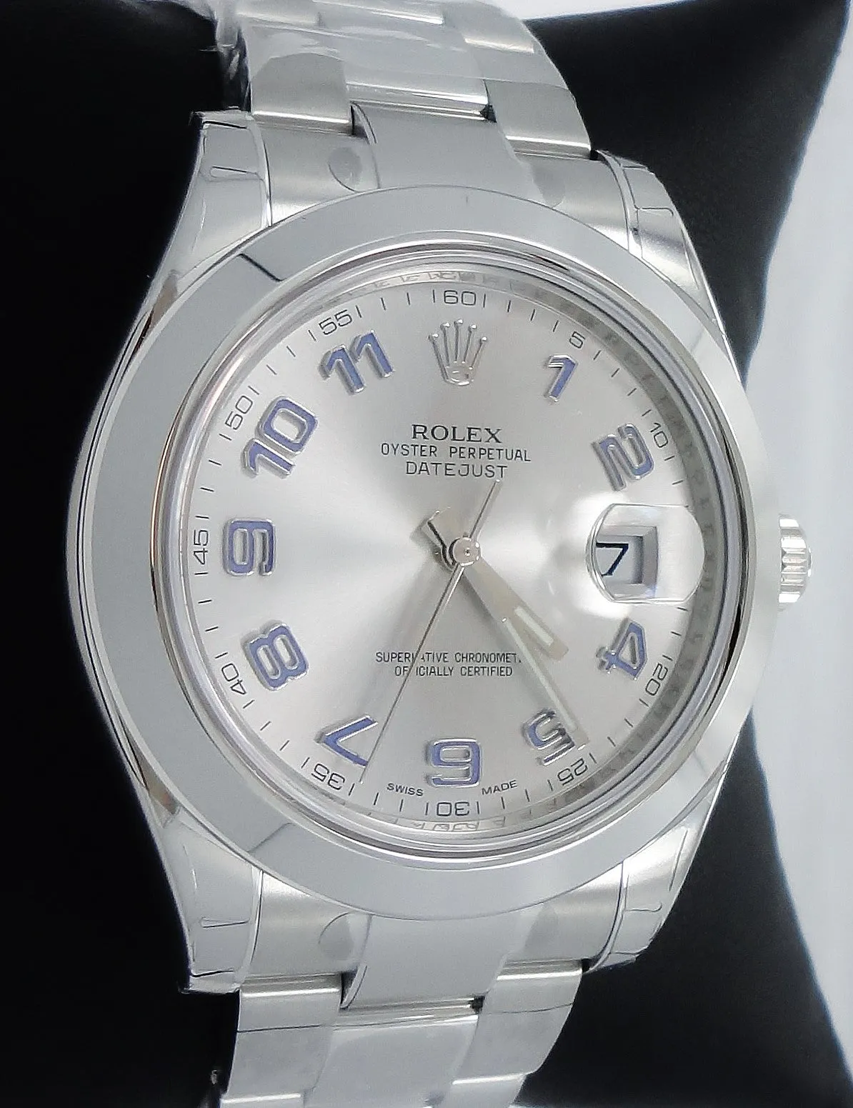 Rolex Datejust II 116300 41mm Oyster Silver Arabic Dial UNWRON FULLY STICKRED