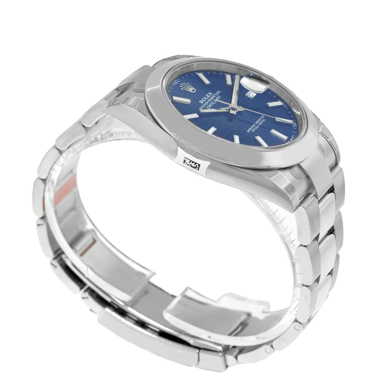 Rolex Datejust II 41mm Stainless Steel Blue Motif Index Dial & Smooth Bezel 126300