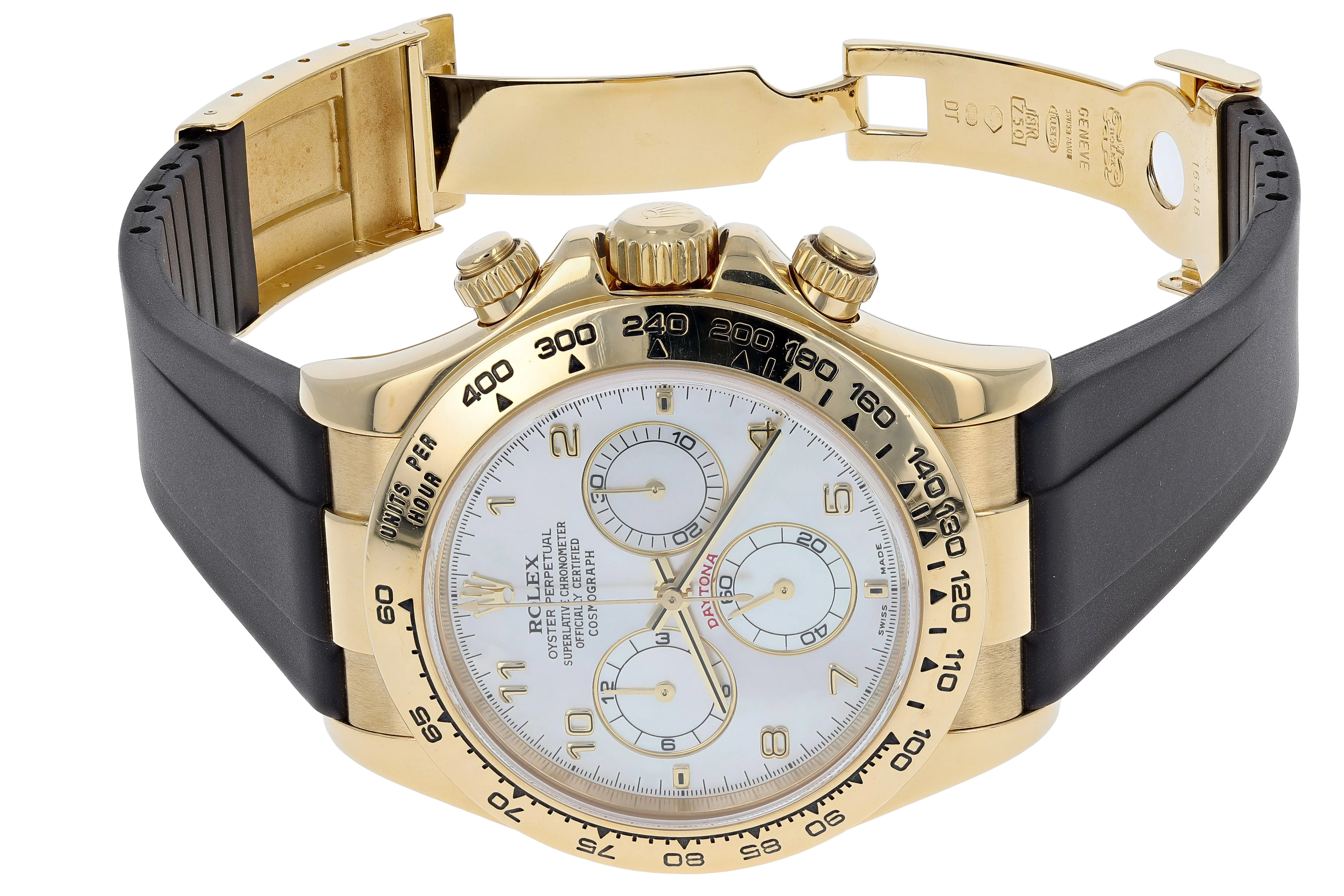 Rolex Daytona 116518 White MOP Arabic 2000 18k Yellow Gold 40 mm