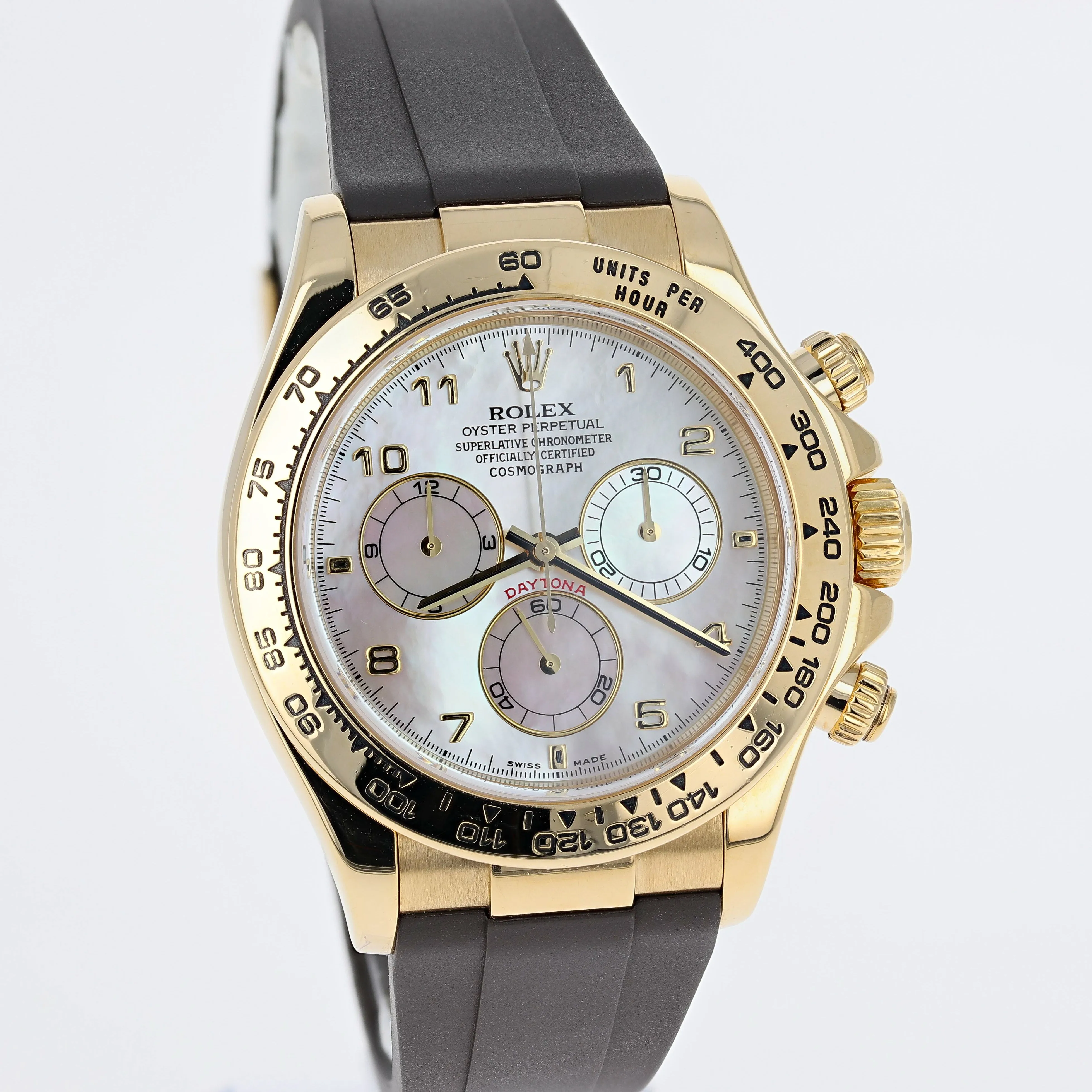 Rolex Daytona 116518 White MOP Arabic 2000 18k Yellow Gold 40 mm
