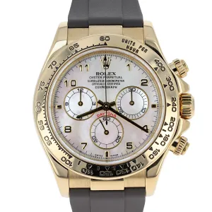 Rolex Daytona 116518 White MOP Arabic 2000 18k Yellow Gold 40 mm