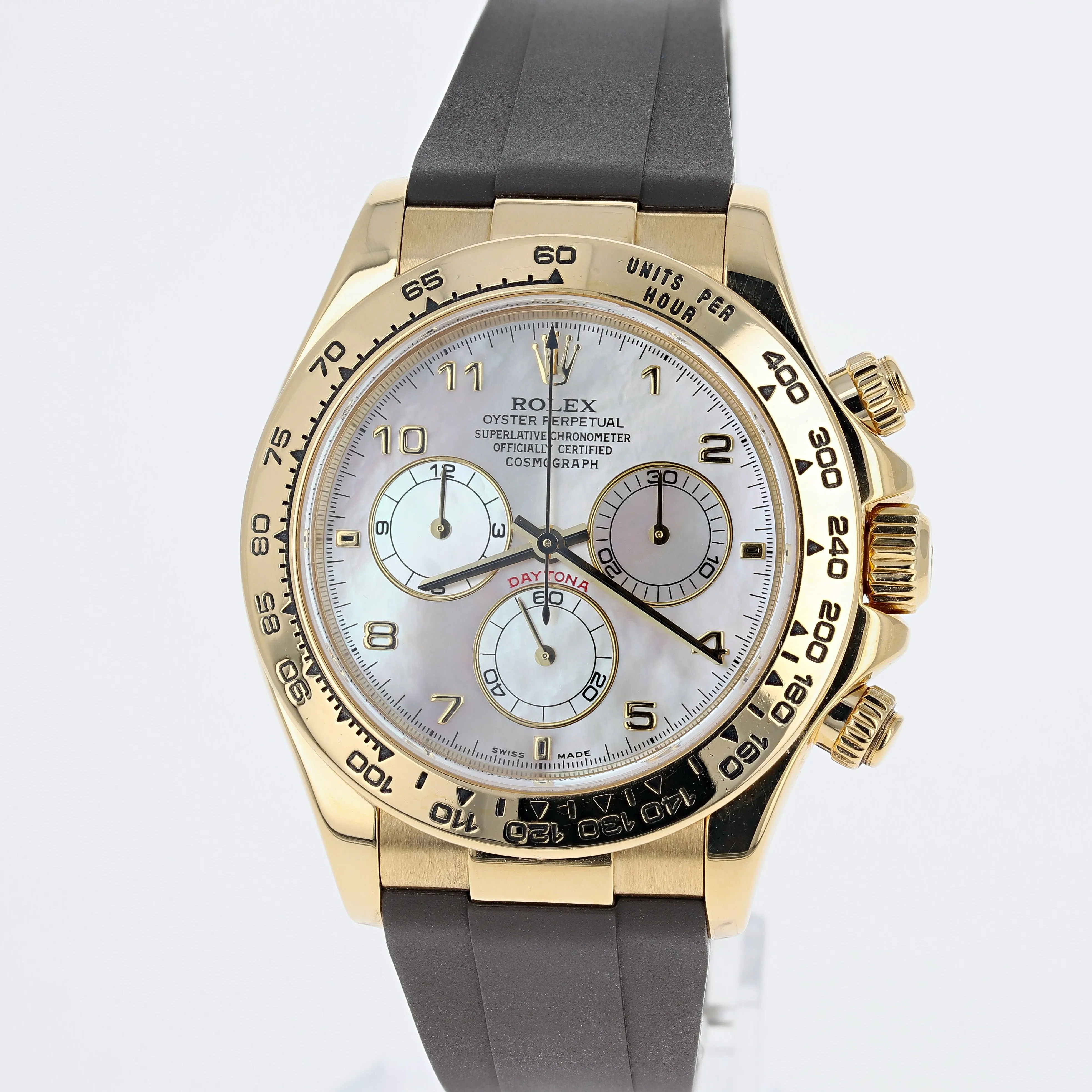 Rolex Daytona 116518 White MOP Arabic 2000 18k Yellow Gold 40 mm