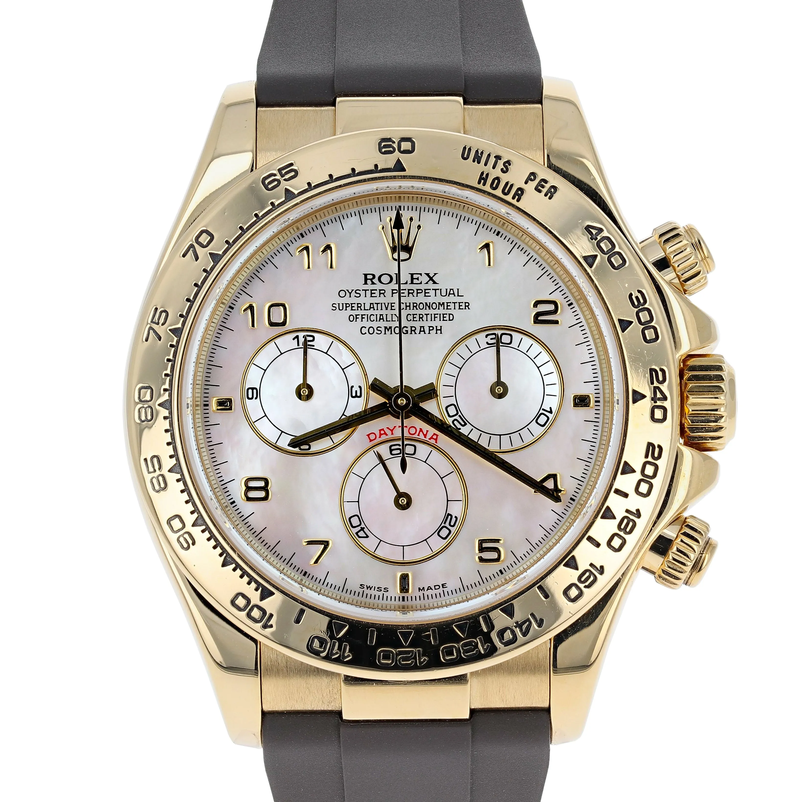 Rolex Daytona 116518 White MOP Arabic 2000 18k Yellow Gold 40 mm