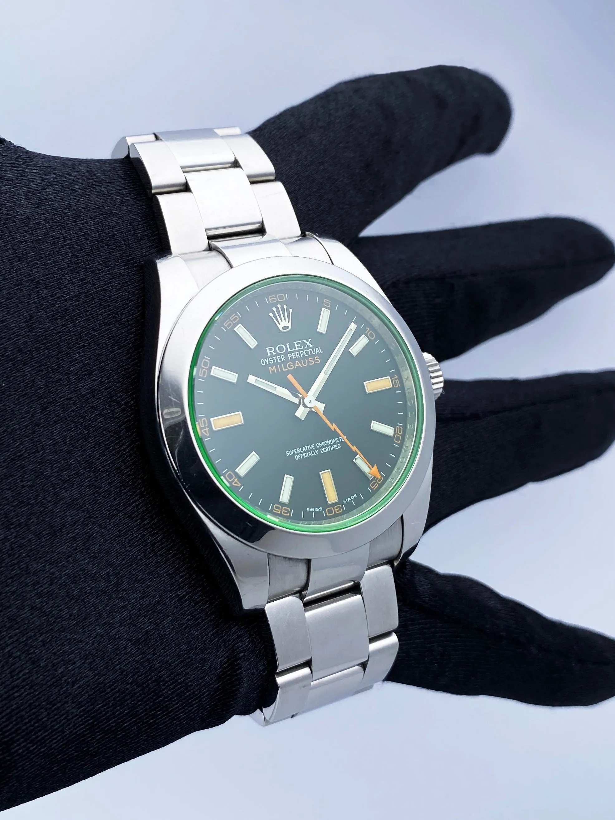 Rolex Milgauss 116400GV Black Dial Mens Watch