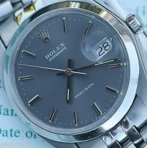 ROLEX OYSTER DATE PRECISION STAINLESS STEEL MODEL 6694