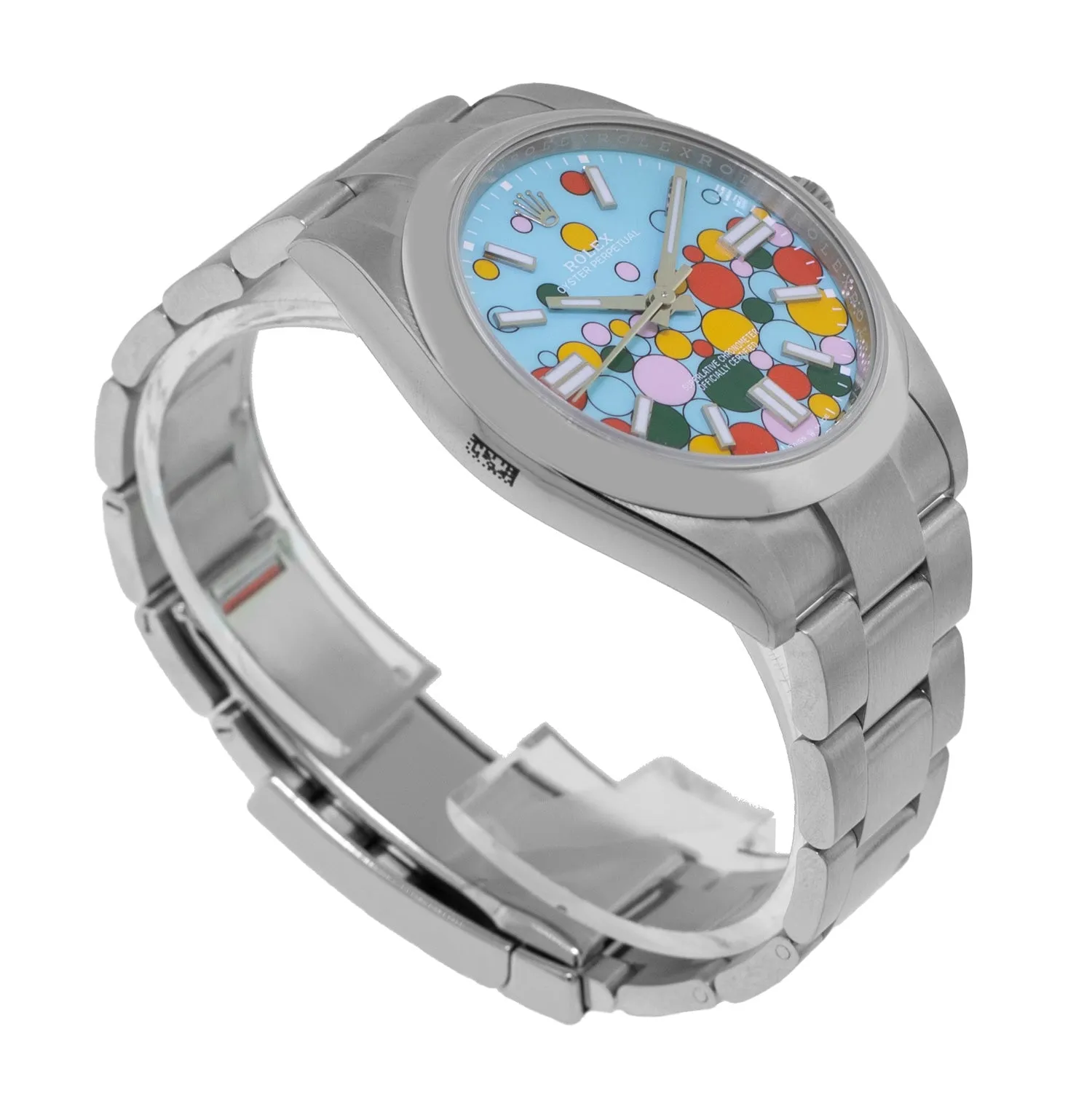 Rolex Oyster Perpetual 41mm Stainless Steel Celebration Index Dial & Smooth Bezel 124300