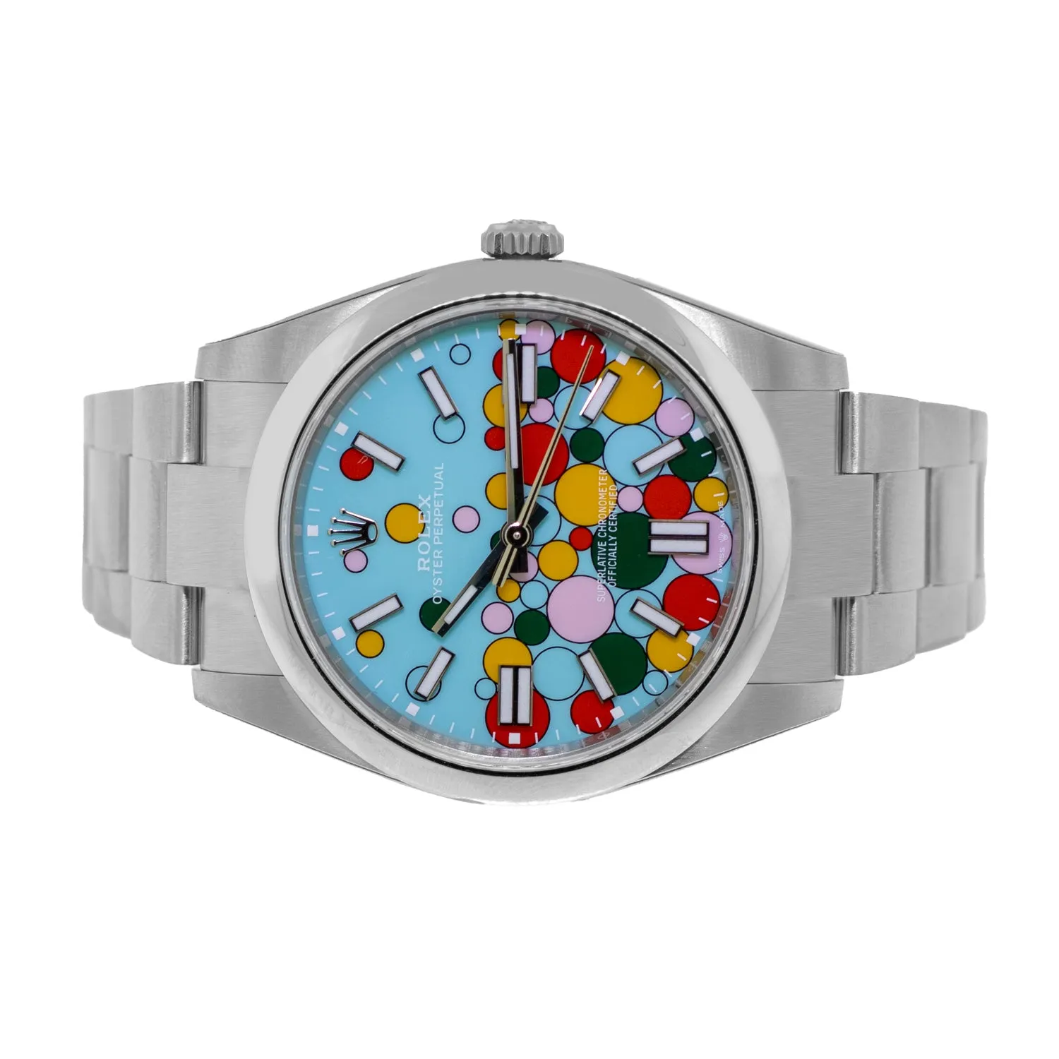 Rolex Oyster Perpetual 41mm Stainless Steel Celebration Index Dial & Smooth Bezel 124300