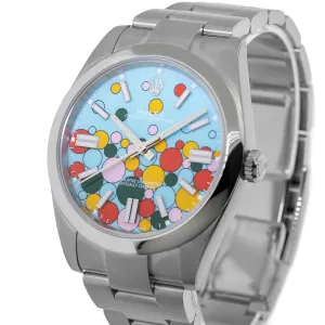 Rolex Oyster Perpetual 41mm Stainless Steel Celebration Index Dial & Smooth Bezel 124300