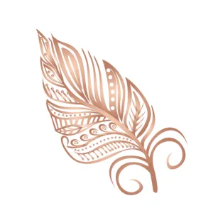 Rose Gold Feather