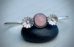 Rose Quartz Floral Cuff