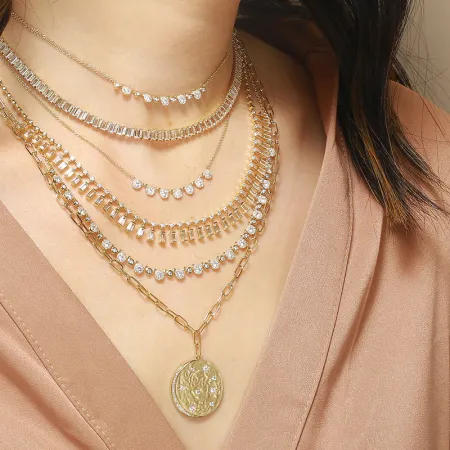 ROSETTE BLOOMED DIAMOND NECKLACE