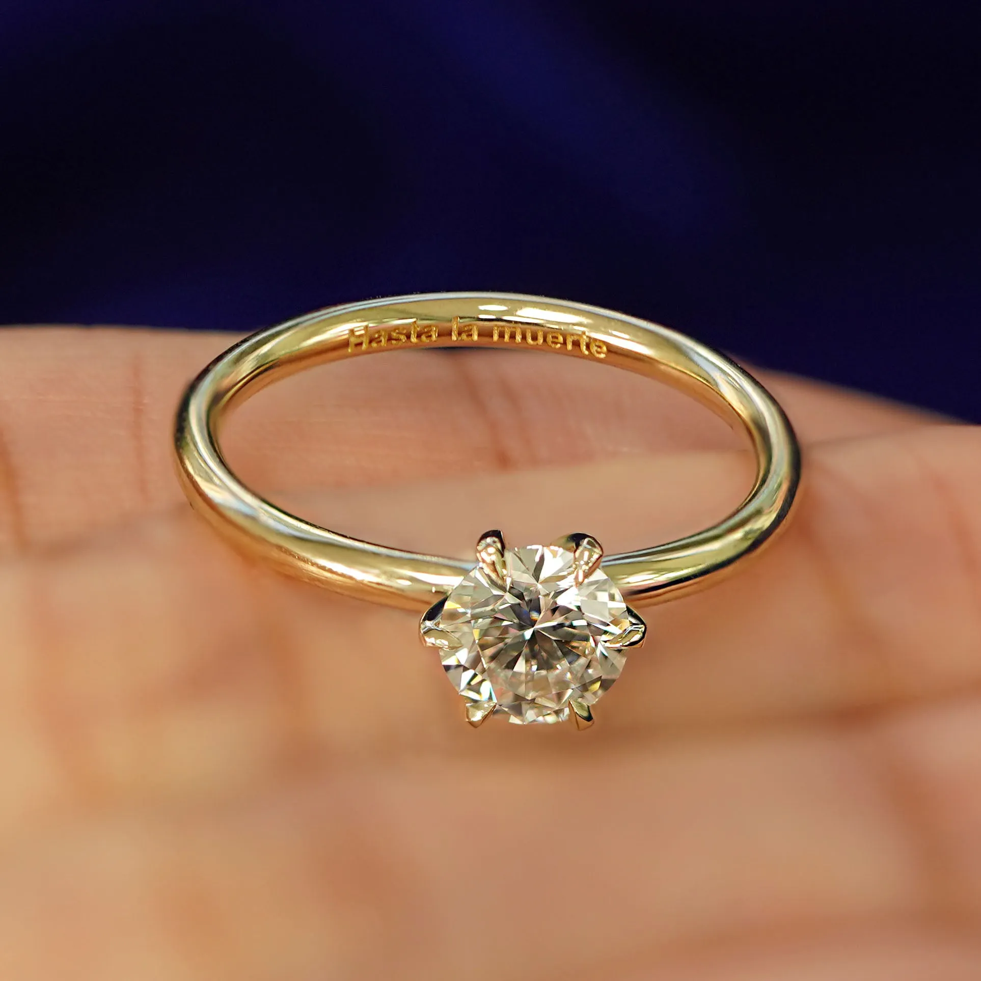 Round Lab Diamond Ring