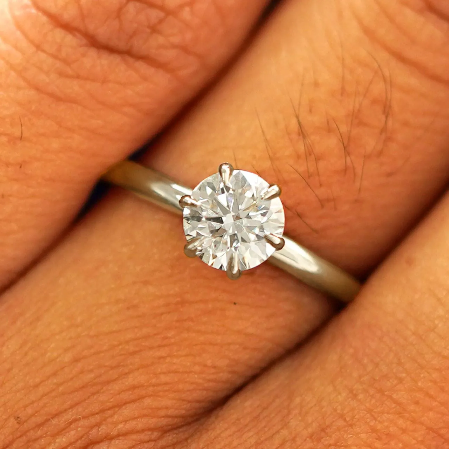 Round Lab Diamond Ring