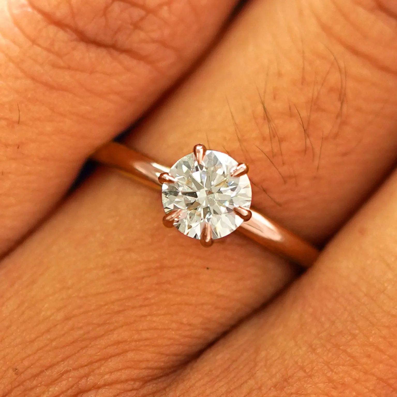 Round Lab Diamond Ring