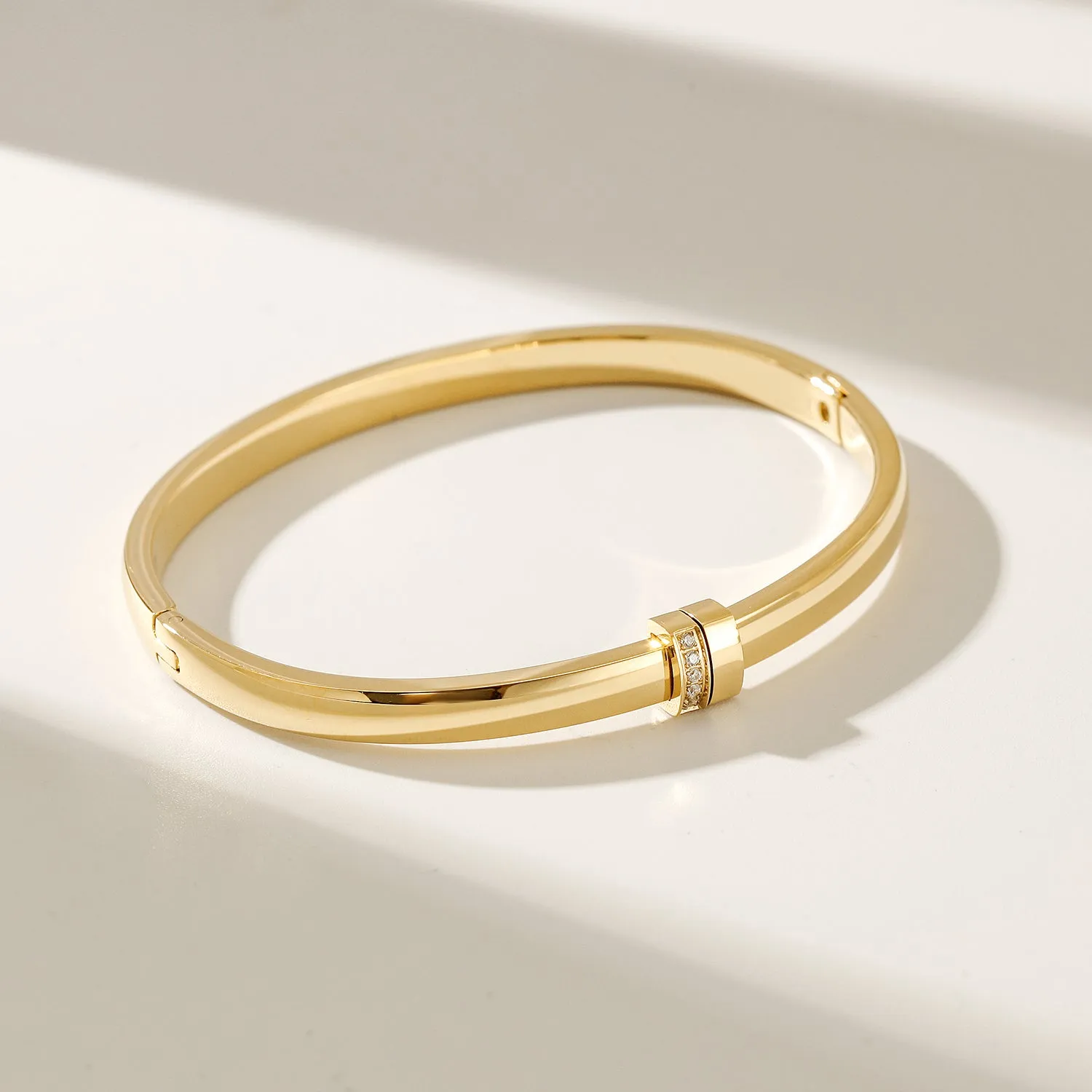 Round smooth surface bracelet-NSB1879ST