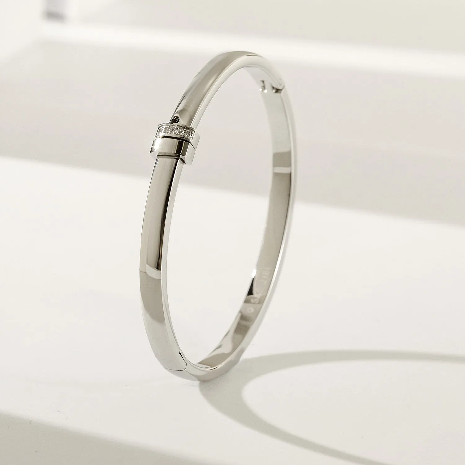 Round smooth surface bracelet-NSB1879ST
