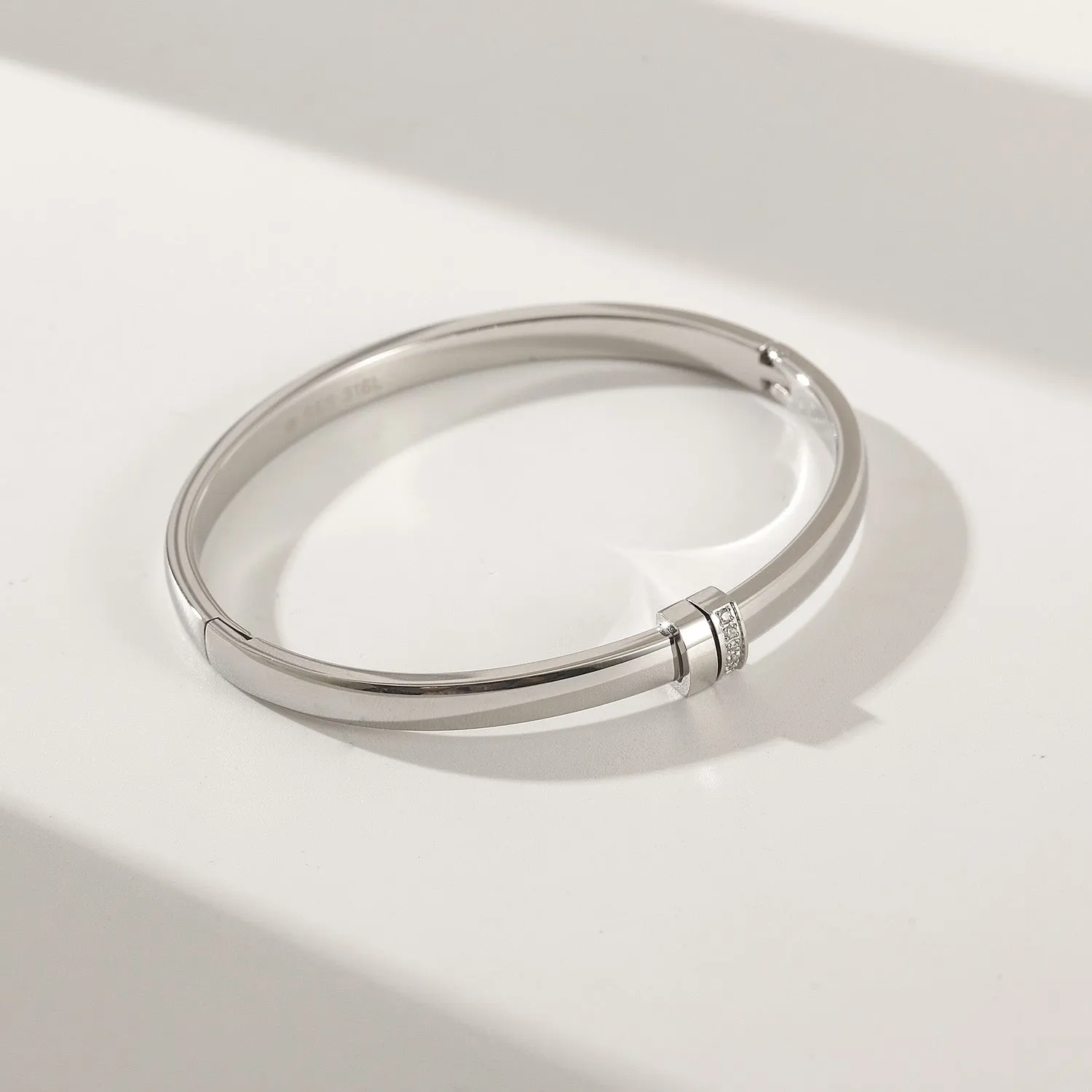 Round smooth surface bracelet-NSB1879ST
