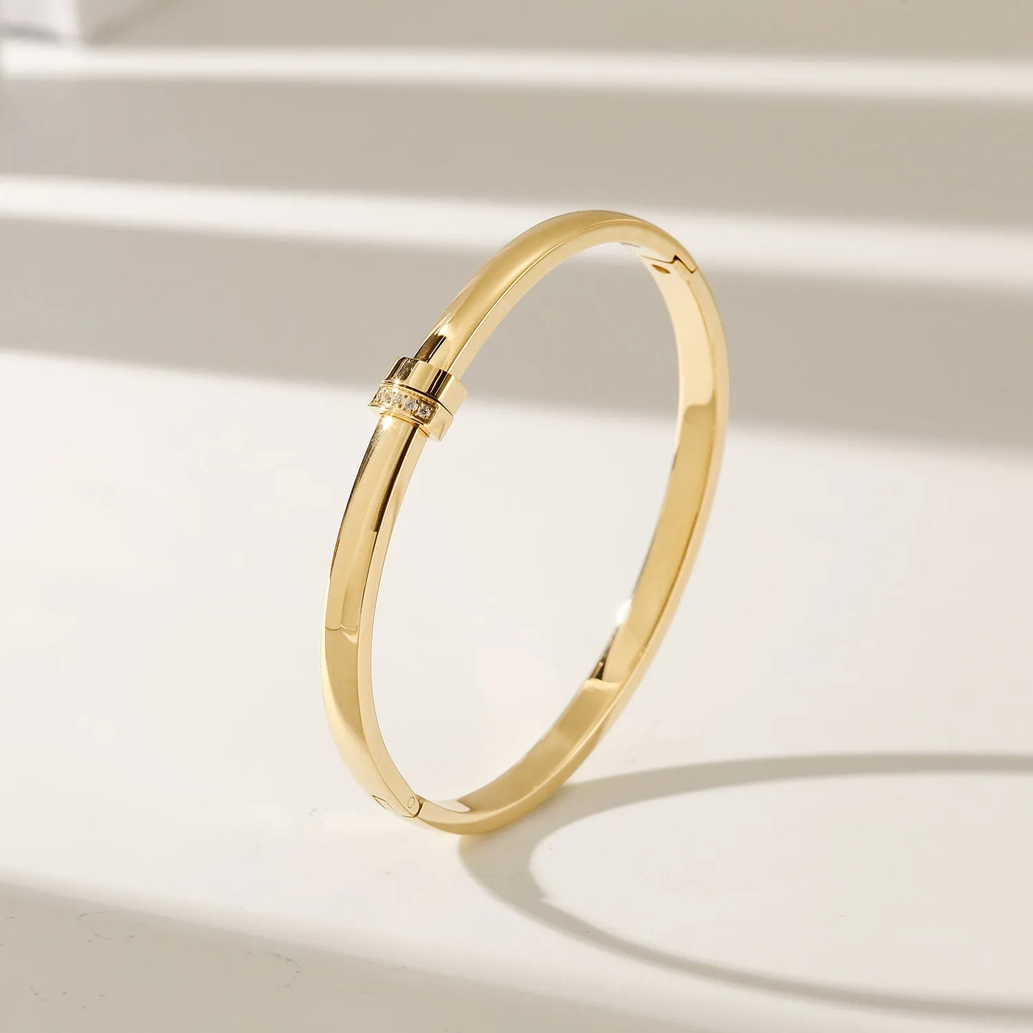 Round smooth surface bracelet-NSB1879ST