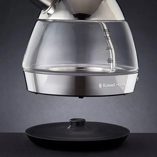 Russell Hobbs 1.7 Litre Pyramid Glass Kettle 861258 RHKAP3G
