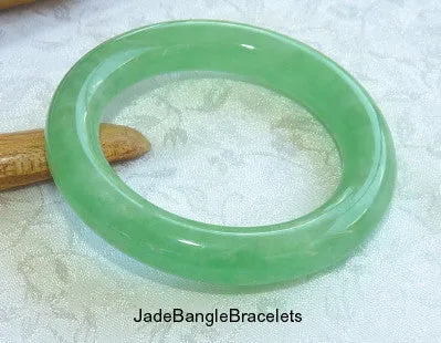 Sale-Classic Round Baby Chinese Jade Bangle Bracelet 35.5mm (JBB-3511)