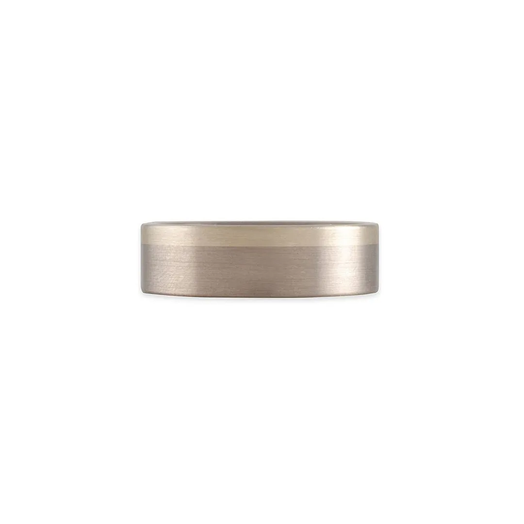 SALE - Offset Men's Wedding Band