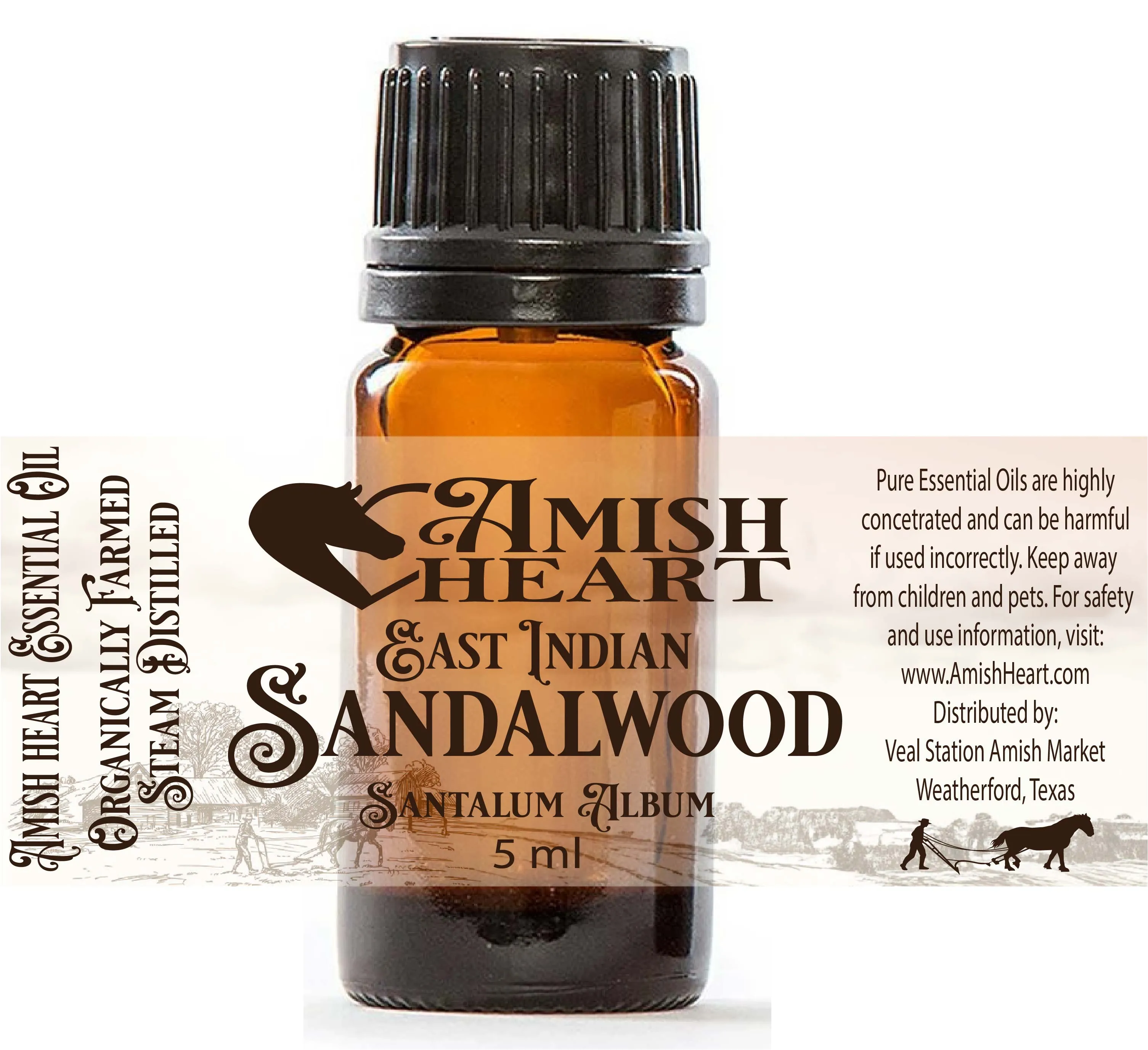 Sandalwood (East Indian) Essential Oil | Organic | Amish Heart
